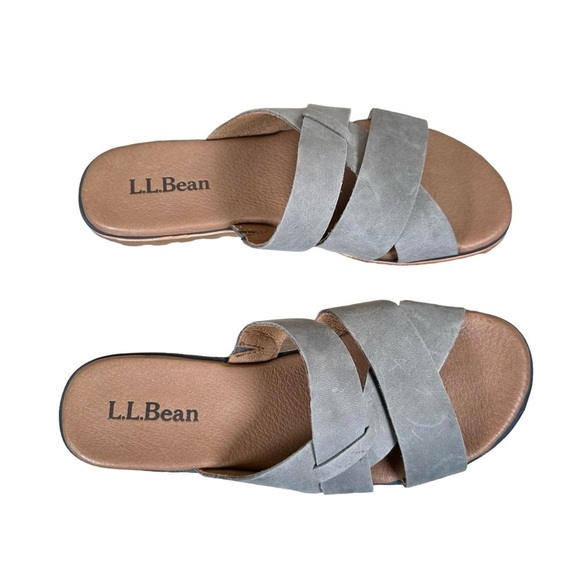L.L. BEAN Lakewashed Nubuck Slide Sandals - Picture 9 of 9